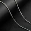 3mm Men's Cuban Chain Necklace Simple Stainless Steel Necklace Fashion Titanium Steel Jewelry Trend Accessories Gift