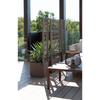 STEFANPLAST Bac a fleur/Jardiniere ETHICA - Taupe - Carré avec treillis - 38 L - 36x36xh 140 cm