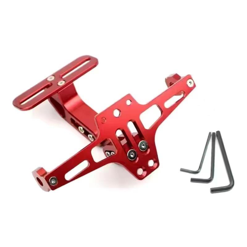 Electric Scooter Universal Modified License Plate Holder, Foldable Tail Plate Holder красный
