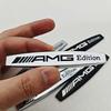 2pcs 3D Metal Car Styling Logo AMG Edition Badge Side Fender Both Emblem Sticker Decals For Mercedes Benz AMG Auto Accessories AT1