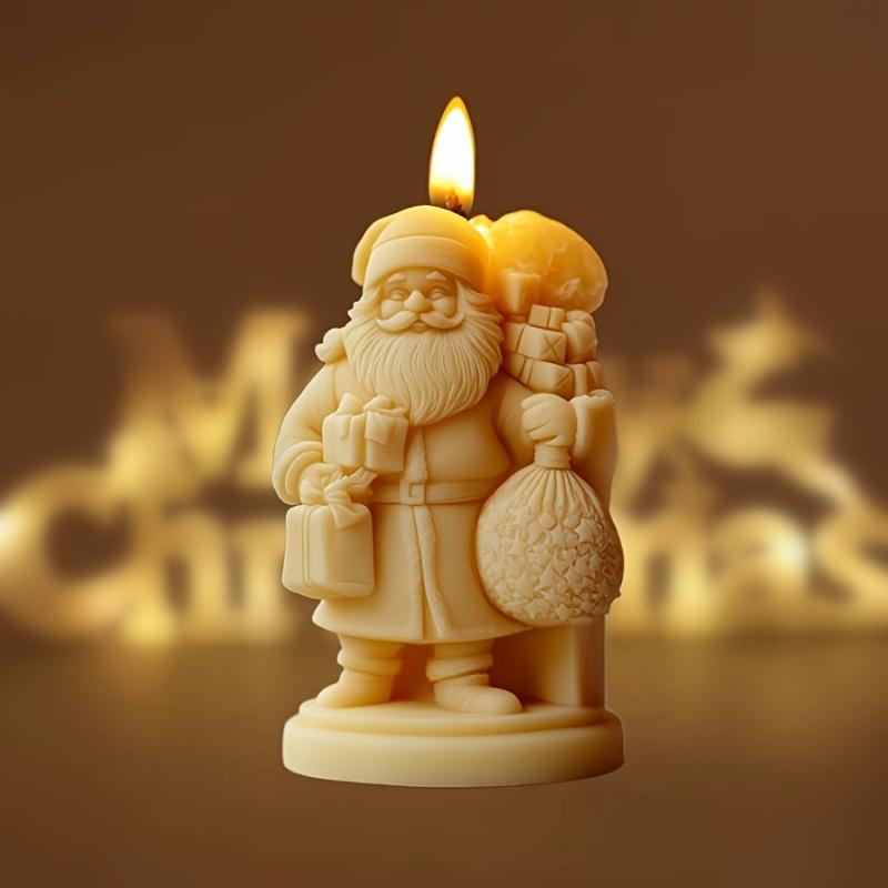 Santa Claus Handheld Gift Box Gift Bag Candle Silicone Mold Christmas Gift Santa Claus Resin Mould Gypsum Molds Christmas Decor