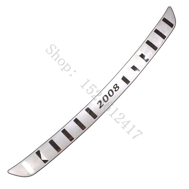 For Peugeot 2008 2014 2015 2016~ Rear Door Bumper Protector sill plate Protector Sill Rear boot guard Trim car Accessories