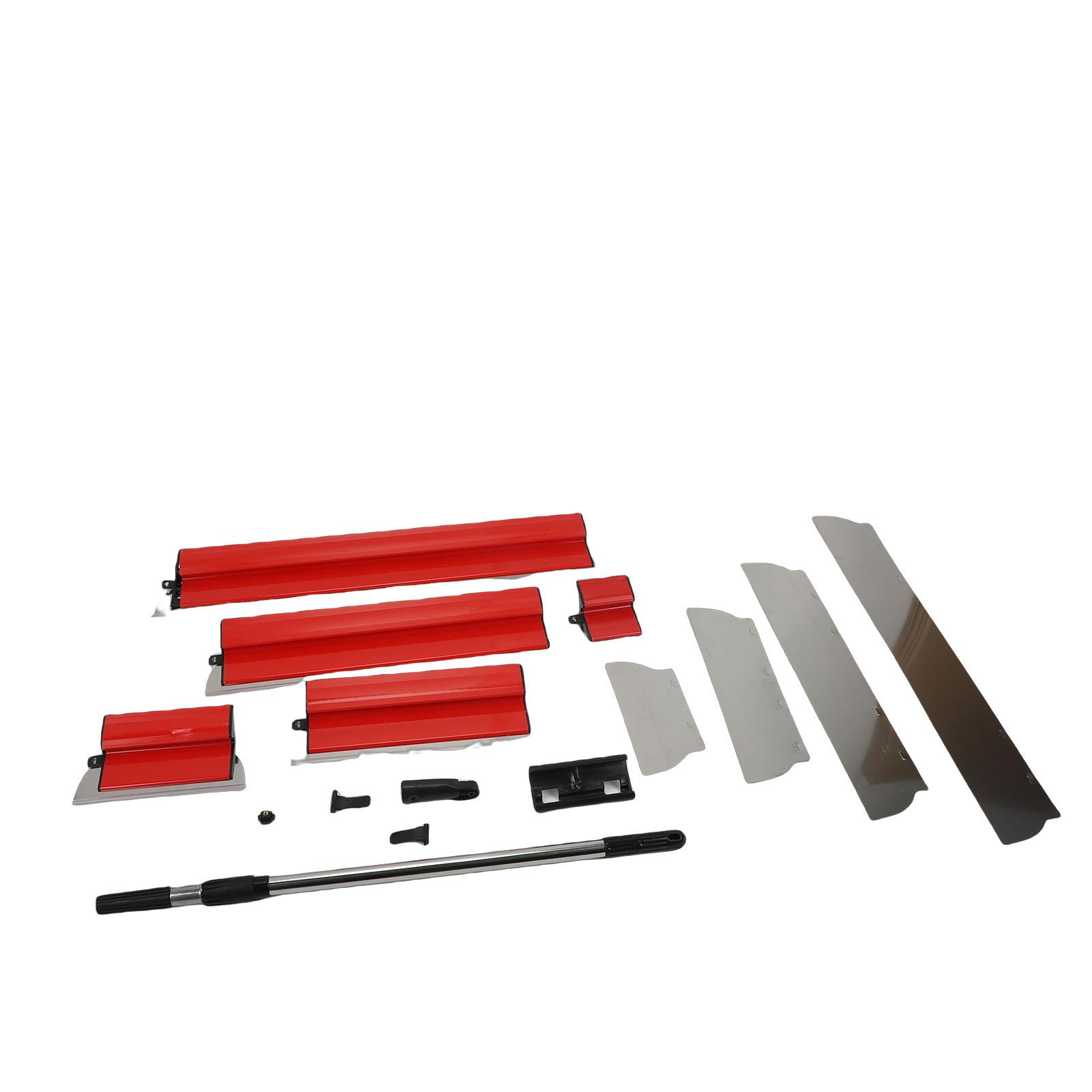 

Smoothing Spatula 15CM 25CM 40CM 60CM 80CM with 80CM- 130CM Extension Handle Finishing Tools for Plasterboard Wallboard