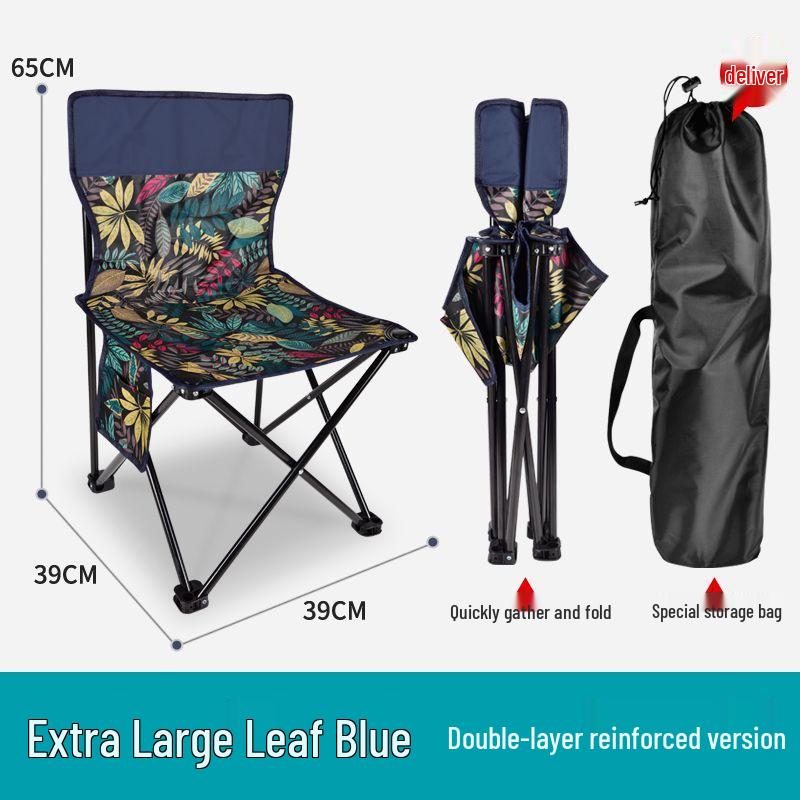 Portable Extra Thick Folding Camping Chair with Backrest for Outdoor Use