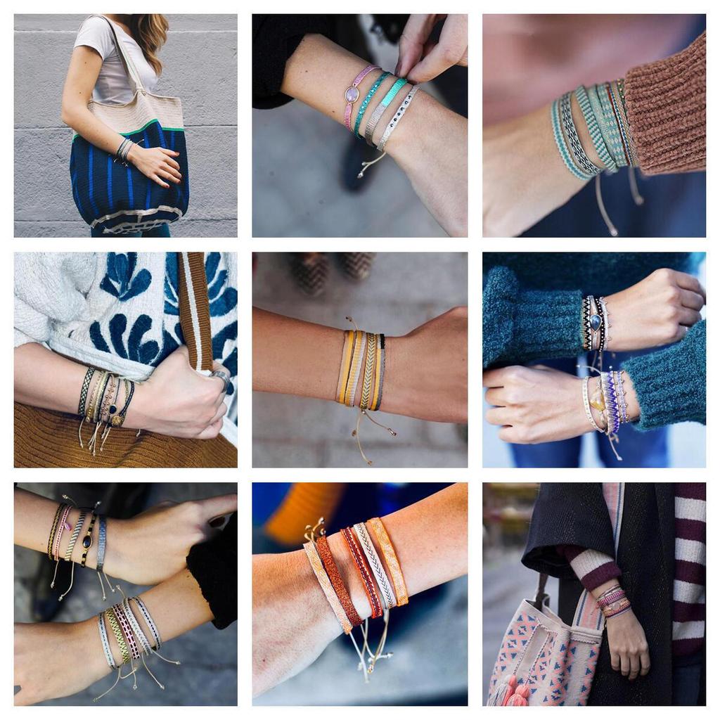Wholesale Handwoven Bracelet Colombia Cloth Braided Wristband Bracelets for Women Men Gift Hippie Boho Friendship Jewelry