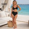 Tummy Control Bikini Bottoms High Waisted for Women, Swimming Retro Style Bottom Trunks, Flexible Fit Ruched Detailing Beach Shorts Swimwear