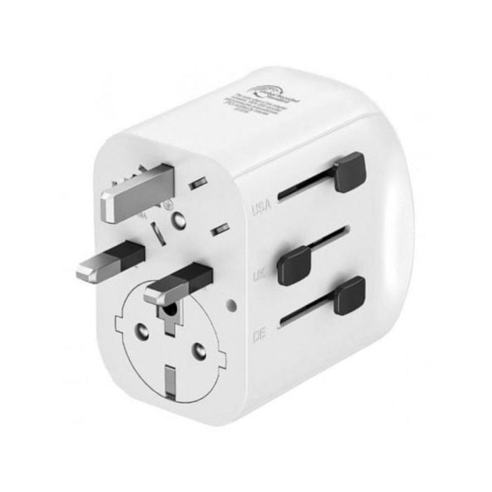 Universal-Reiseadapter Muvit For Change MCADP0006 2xUSB-A USB-C 15W Weltweite Kompatibilität