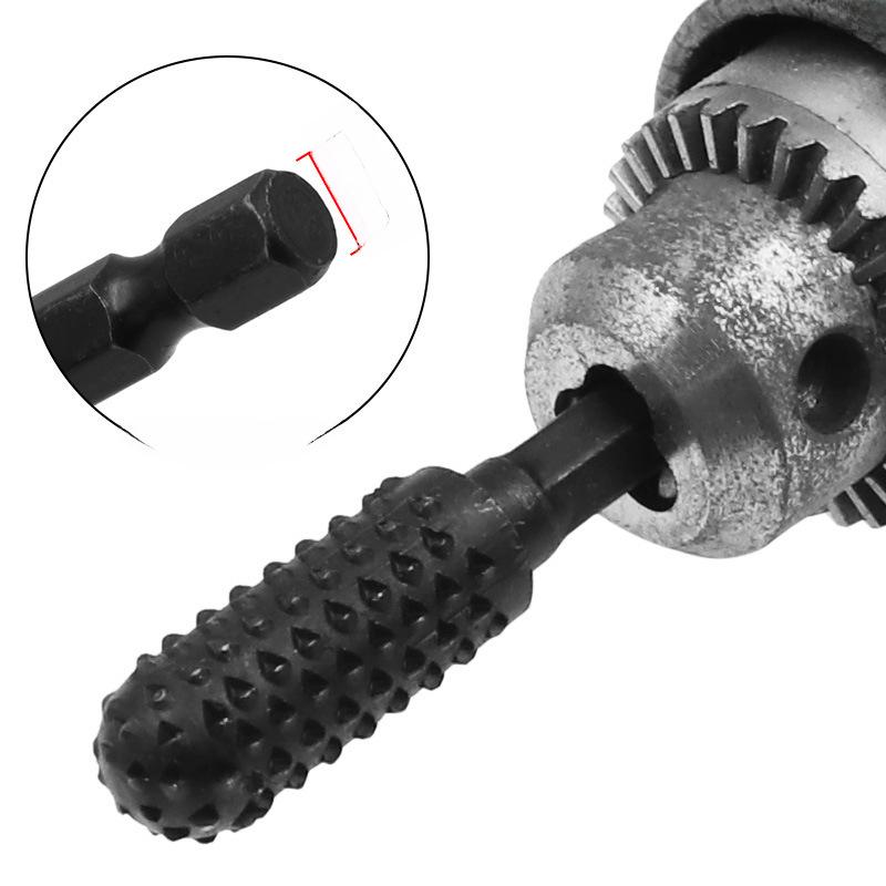 10-teiliges Sechskantschaft-Rotationsholzfeilen-Set - Wolfszahndesign für elektrische Schleifer