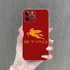 Luxuxy E-ETRO Logo Transparent Phone Case For IPhone 17 Air 16 Pro Max 15 14 13 12 11Plus Shockproof Cover