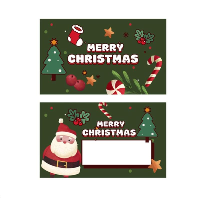 30 Stück Wiederverwendbare Weihnachtsparty Rubbelkarten Handgemachte Geschenkgutschein-Tickets für Geburtstag Hochzeit Weihnachtsfeier