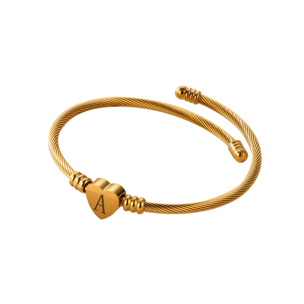 Damenarmband mit 26 Buchstaben und Herzdesign - Einzigartiger und hochwertiger Stil
