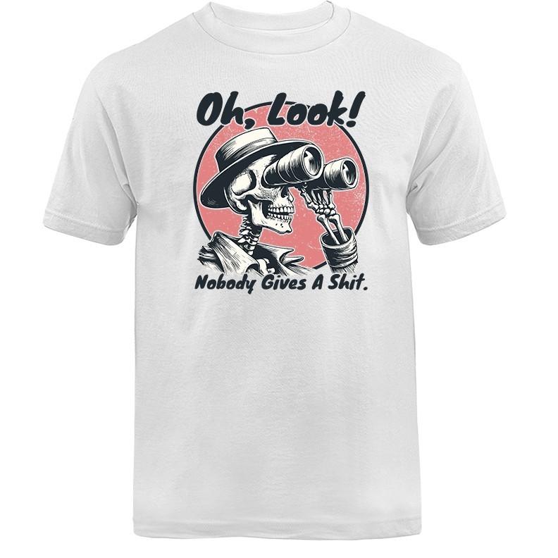 Oh Look Nobody Gives A Sh*t Skeleton Funny Sarcastic Skull T-shirt S разноцветный