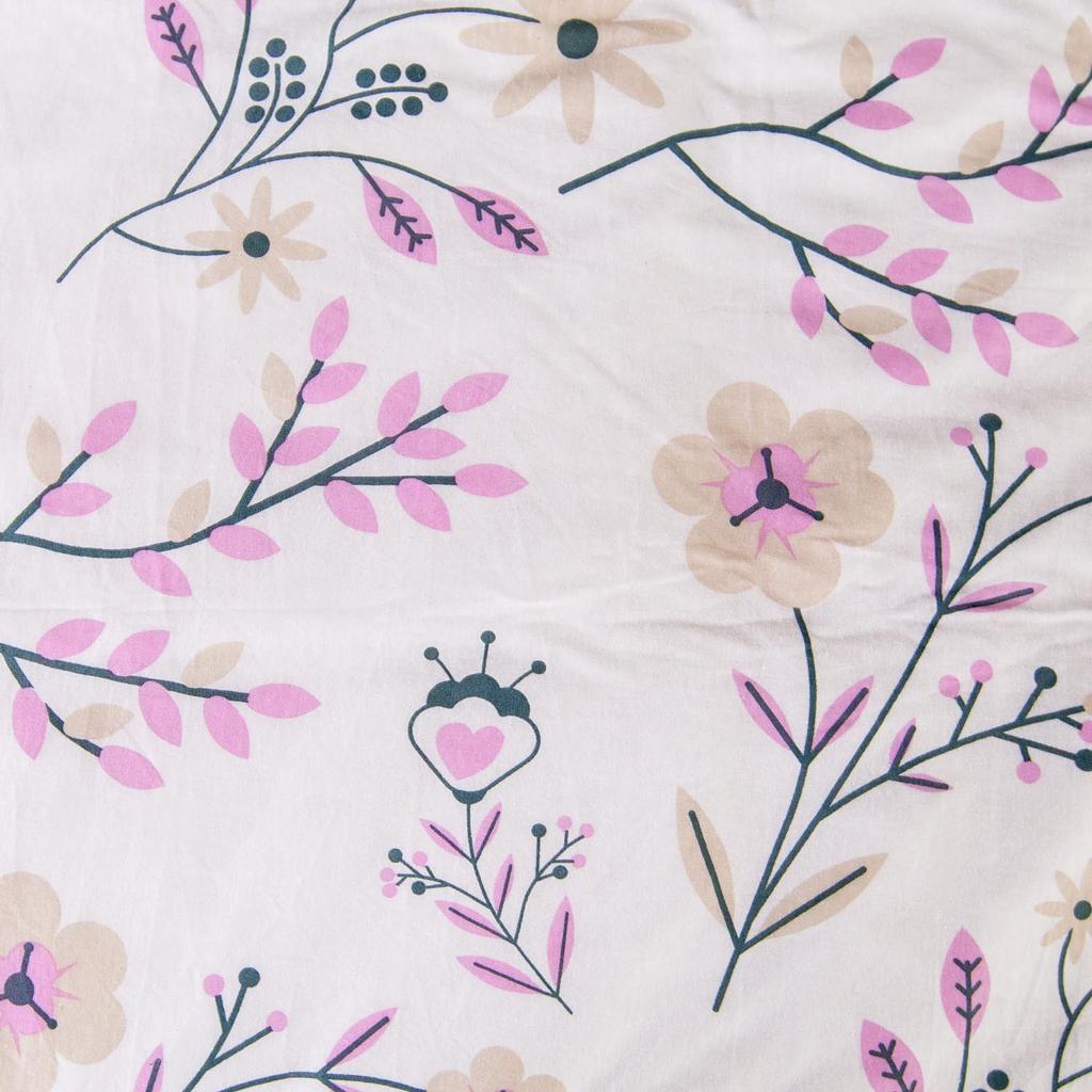 Bedding set 160x200 JERSEY 100% COTTON flowers duvet cover + pillowcases