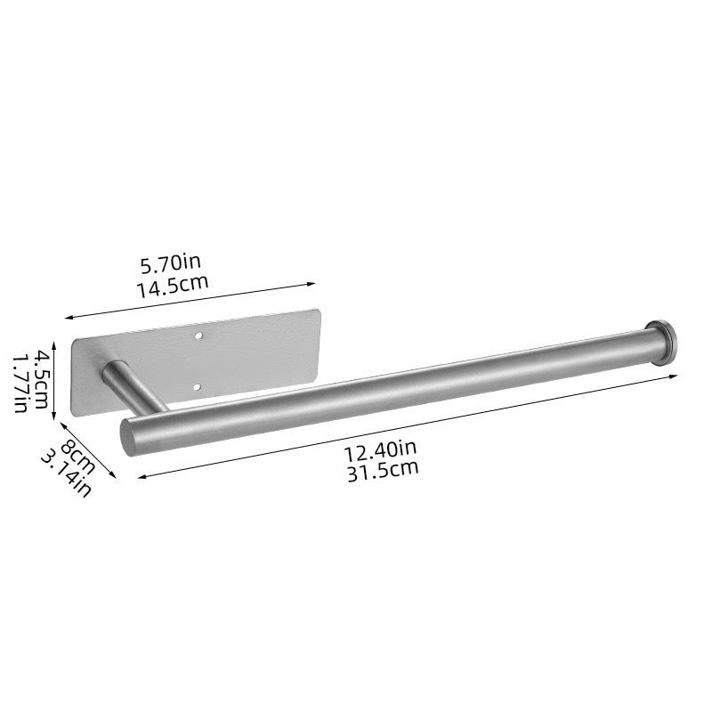 Stainless Steel Toilet Paper Holder, No Drilling Wall Mount Tissue Rack for Bathroom, Adhesive Toilet Roll Holder