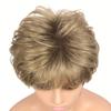 Ladies Layered Wig With Bangs Short Blonde Brown Linen Wigs for Women Synthetic Hair Daily Cosplay Party Wig Heat Resistant Fibre Wig