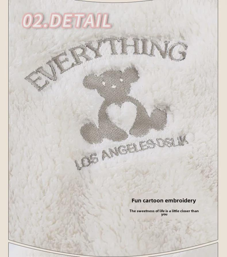 Women's & Men's Winter Flannel Pajama Set - Warm, Thick Coral Fleece, Cute Two-Piece for Home