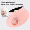 USB Charging Peaked Cap Fan Rotatable Sun Protection Hat Fan 3 Wind Speed Cooling Fan Hat Wide Brim for Women/Men/Children