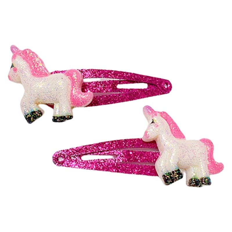 1 Paar Haarspangen für Mädchen Glitzer Haarschmuck Themen Haarnadel Mode Haarteile für Kinder Mehrfarbiges Design