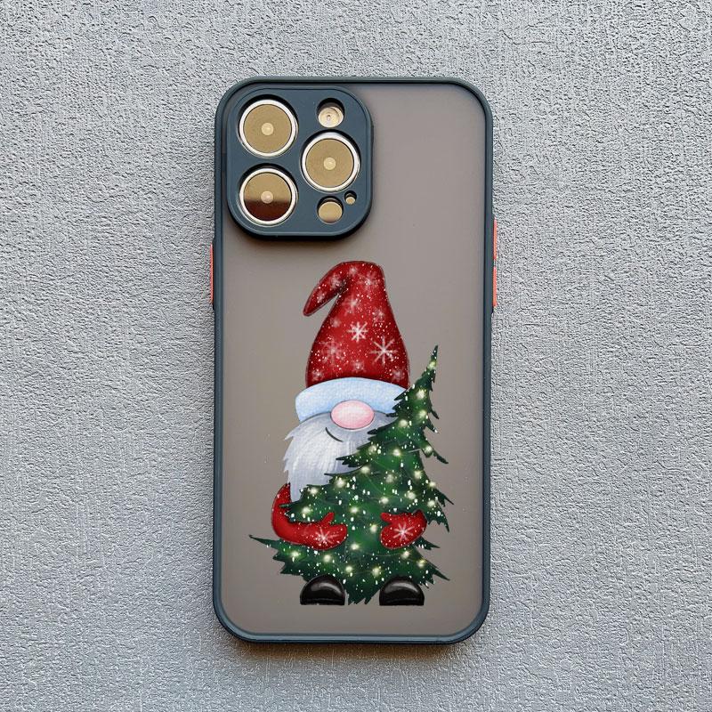Coque de téléphone Arbre de Noël Joyeux Père Noël Pour iphone 15 14 13 12 11 Pro Max Mini XS XR X 8 Plus Paysage Coques Arrière Anti-Choc