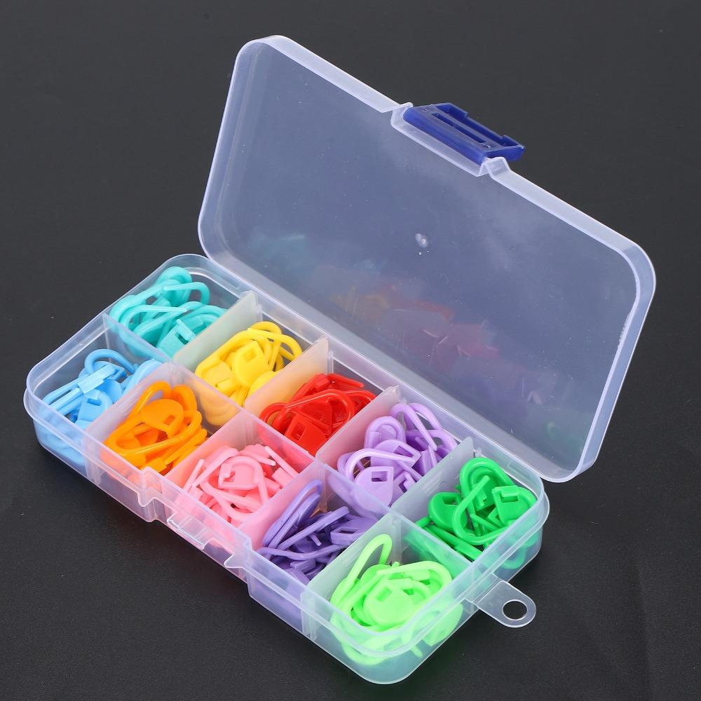 300pcs Assorted Color Knitting Stitch Markers Plastic Stitch Counter Clips  For Crochet