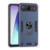 KEYSION Shockproof Armor Case for Infinix Hot 60i 5G Soft Silicone+PC Metal Ring Stand Phone Back Cover for Infinix Hot 60i 5G
