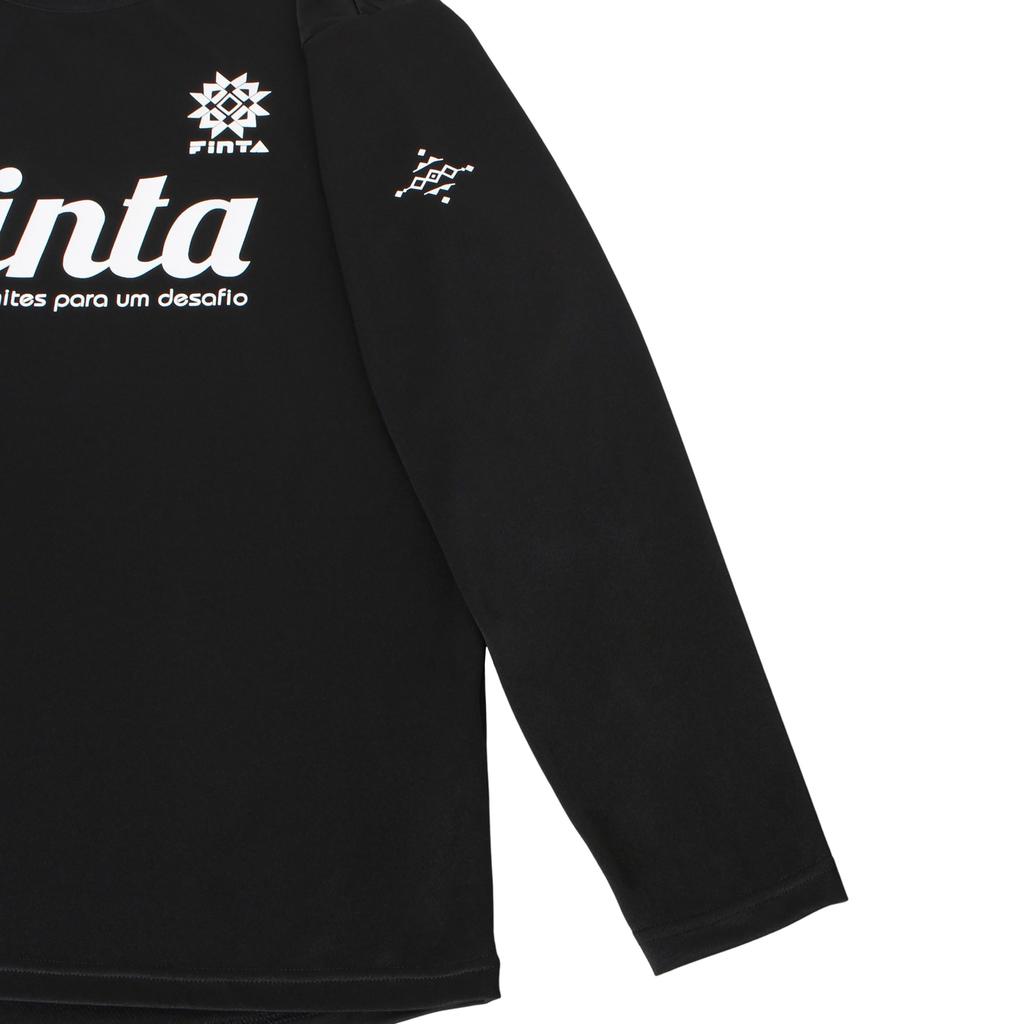 FINTA Long Sleeve Practice FT8818 Size L Soccer/Futsal Shirt, (0500), Black,