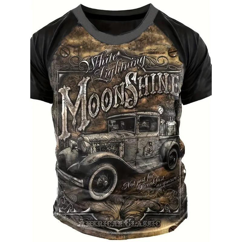 Sommermode 3D-gedrucktes Muster Bedruckte Lockere Lässige Rundhals Kurzarm T-Shirts Herren