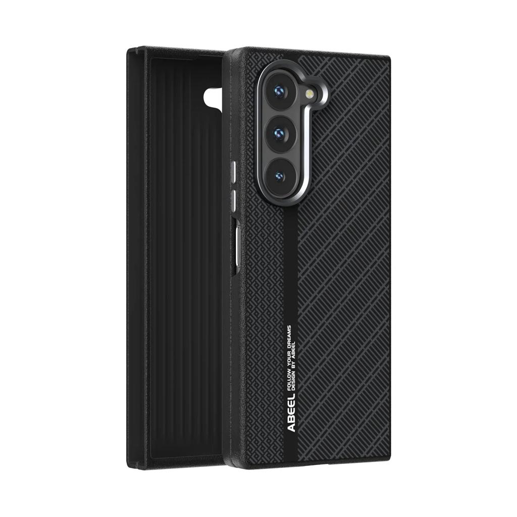 Carbon Fiber Business Case For Samsung Galaxy Z Fold 7 6 5 Invisible Magnetic Wireless Charging Slim Anti-Drop Protective Cover