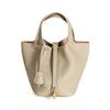 [New] High-quality First-layer Cowhide Niche Vegetable Basket Handbag Female, Genuine Leather Large-capacity High-end Bucket Bag