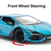 1:24 Revuelto Sports Car Toy Model Alloy Diecast  Music Light Supercar Doors Opened Vehicle Models Collection Gifts for Boys