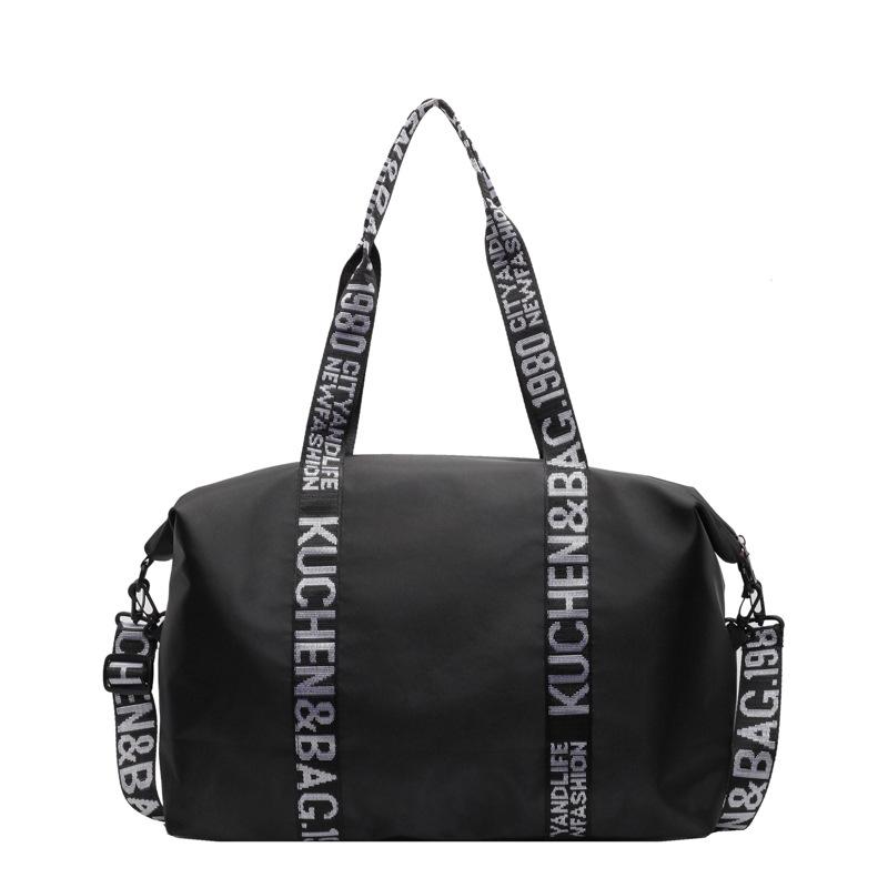 Men's and women's same fashion trend anti-splashing portable travel bag, simple and lightweight fitness bag, student school luggage bag