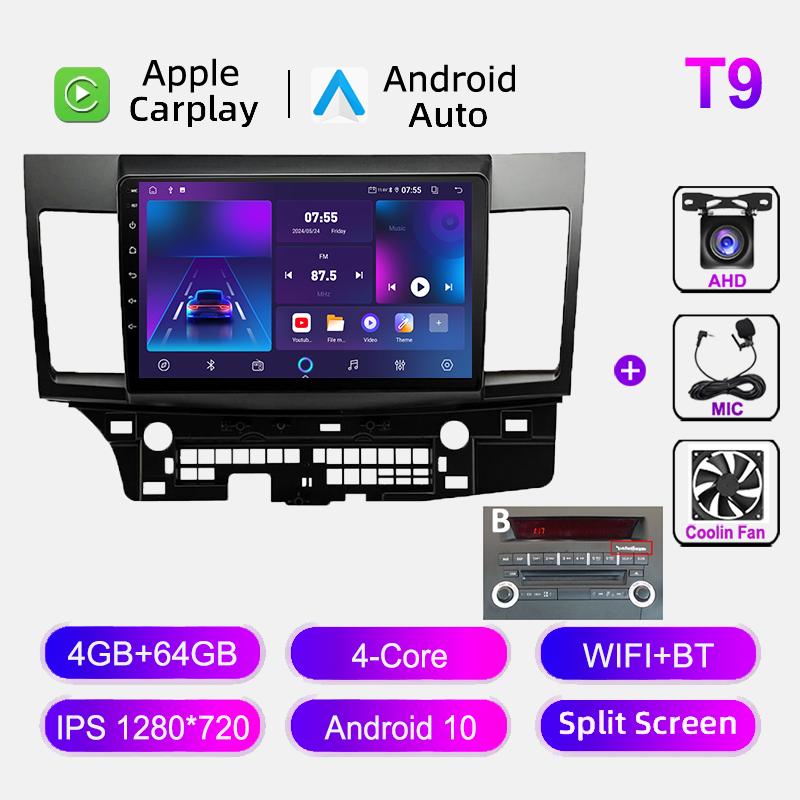 Radio auto WIFI 4G Pentru Mitsubishi Lancer 2008-2015 IPS Player Multimedia Video Android Auto Stereo Navigație GPS Autoradio