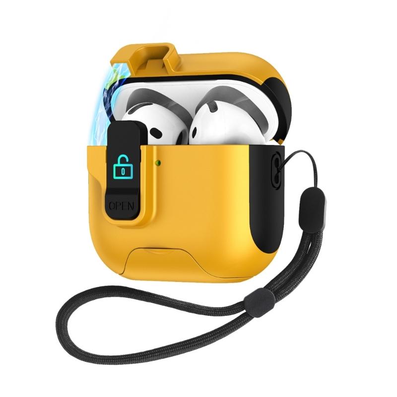 Secure Lock Design Protective Cover With Hiddens Phone Holder Compatible for Pro3 Earbuds Charging Case Shell Holder