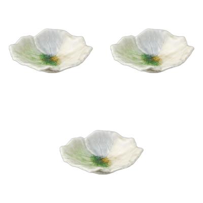 Setomonohonpo of Small Glass Plates X 13 X 4 Reinforced Ceramic Plates (Set 3) Leaf-Shaped [15 Cm]