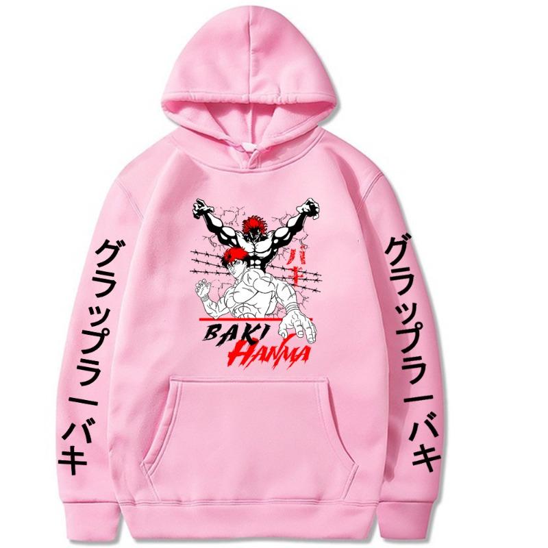 Hanma Baki Japanese Animation Hoodies Boys Harajuku Girls Pullover Fancy Music Gift Casual Loose Comfortable Sweatshirt