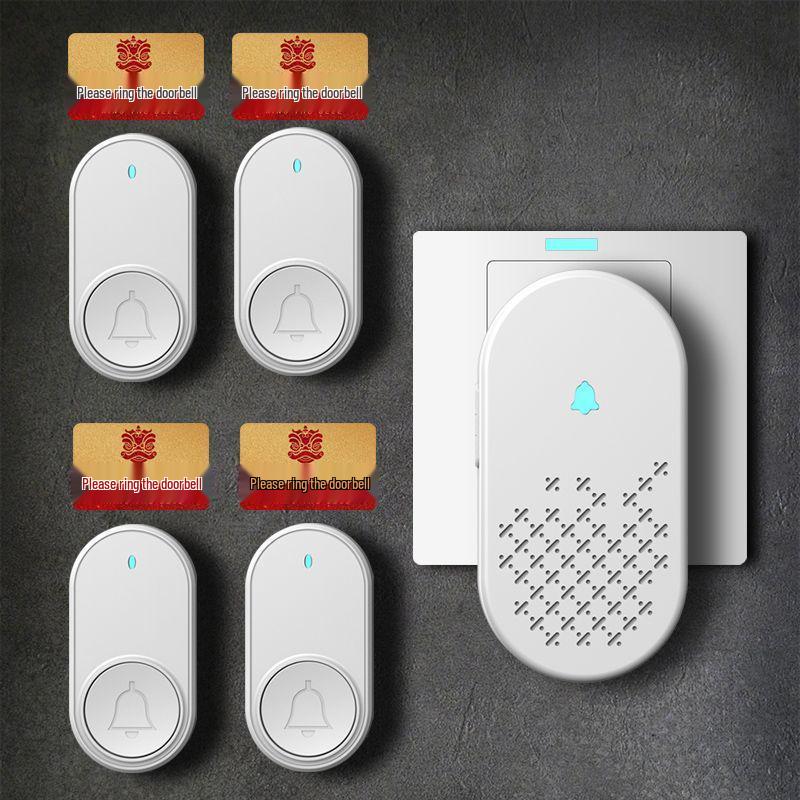 Wireless Smart Doorbell for Home or Office with Long-Range Remote Control and Adjustable Volume, Ideal for Elderly Users.