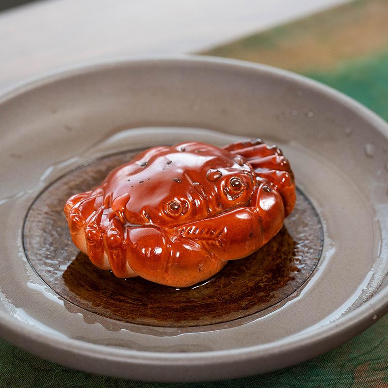 Purple Sand Tea Pet Color-changing Crab Ornament Handmade Hairy Crab Tea Tray Tea Set Sculpture Tea Play Handicrafts
