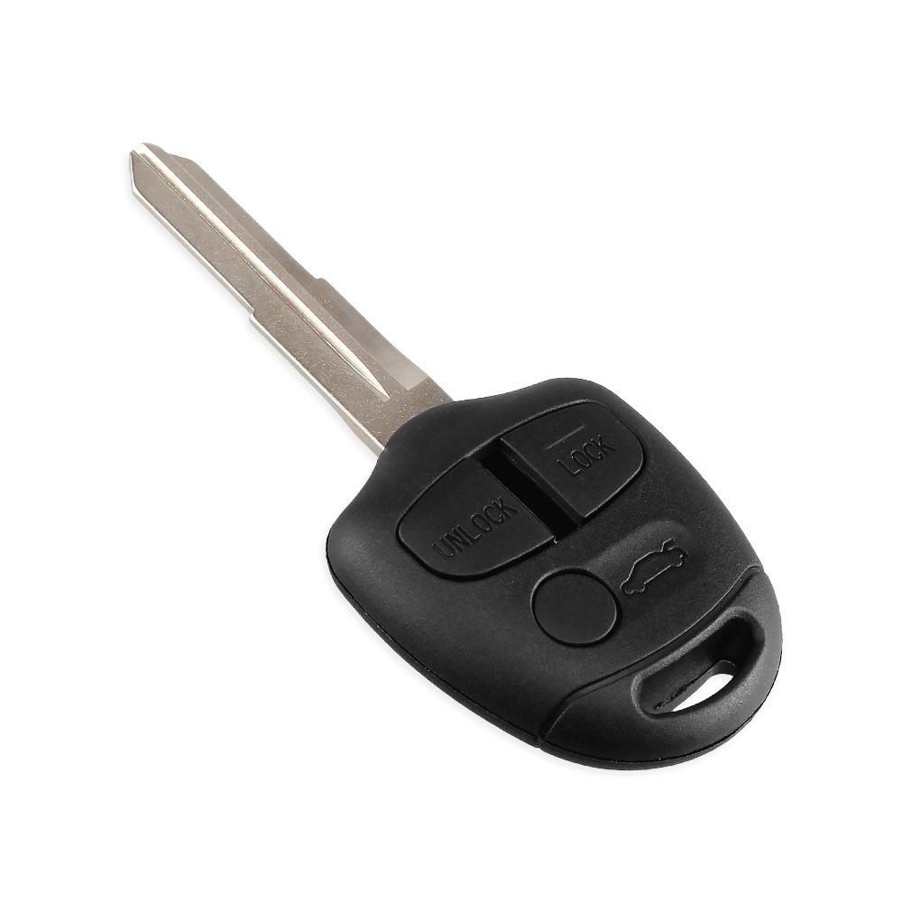 Fjernkontroll Bilnøkkel Skall Fob Etui Deksel for Mitsubishi Lancer Grandis Evolution Outlander Nøkkel 2 3 Knapper MIT11/MIT8 Blad