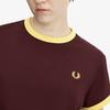 FRED PERRY [Womens] Crop Ringer T-Shirt - Oxblood Afpf2619163-597