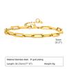 5mm Paperclip Chain Bracelets for Men Women,Waterproof Rectangle Stainless Steel Links Wristband,Trendy Zircon Gifts