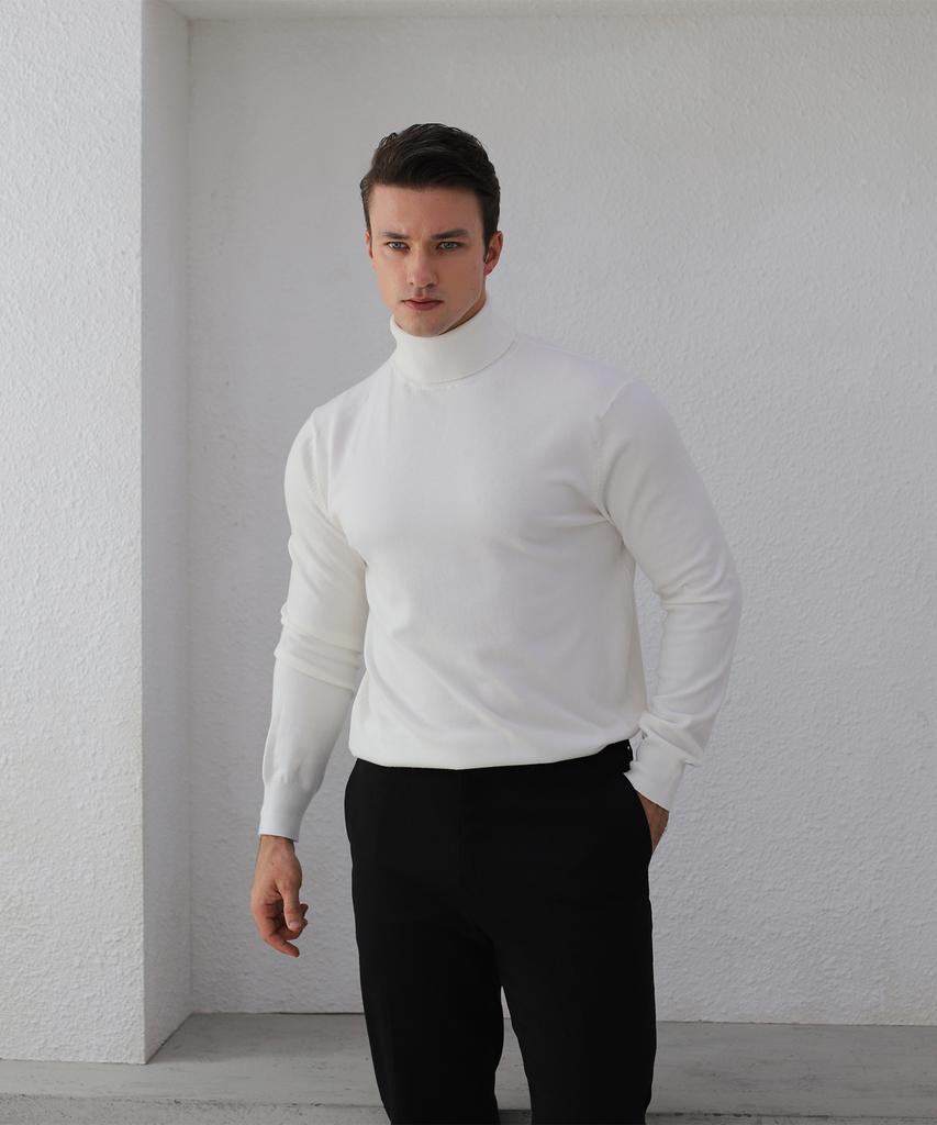 BOASTFIT Soft Muscle Fit Turtleneck Long Sleeve Knit