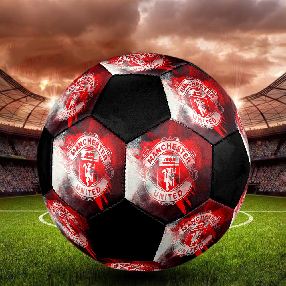 Manchester United F.C Soccer Ball Colorful All Ages Machine Stitched PVC Competition Ready Durable High-Bounce.SIZE5