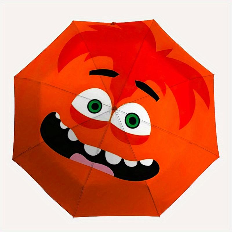 

1pc Anxiety, Inside Out Automatic Umbrella , Compact Folding Design - Heavy-Duty 8-Rib, Lightweight Portable Umbrella for Women/Men yy250801025