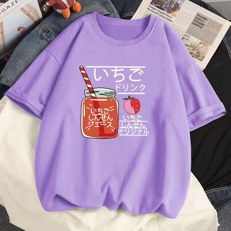 Cotton New Short-sleeved T-shirt Loose Large Size Women's Tops Summer Korean Version of The T-shirt Women