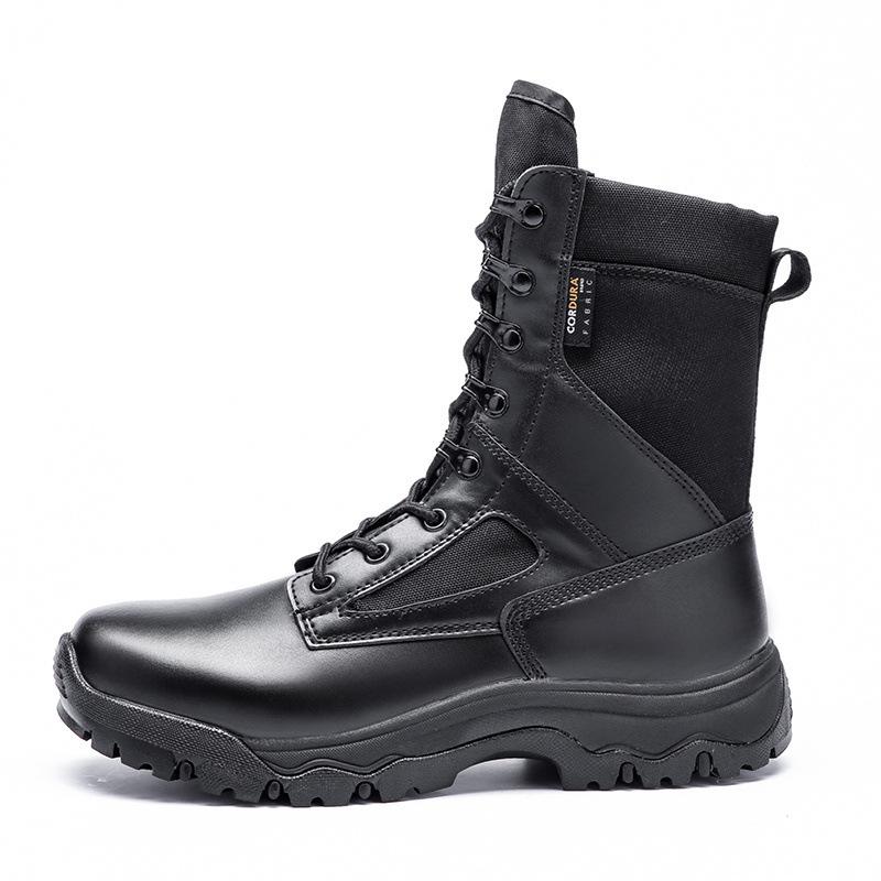 Medium Tube Outdoor Breathable Combat Training Boots Ultra-light Hiking Boots Tactical Boots for Boots Men's Tooling Boots Security Military Training