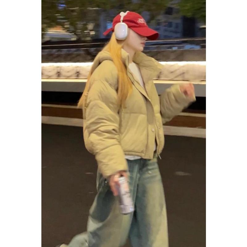 

Короткая и легкая модная куртка из хлопка для миниатюрных женщин XL жёлтый