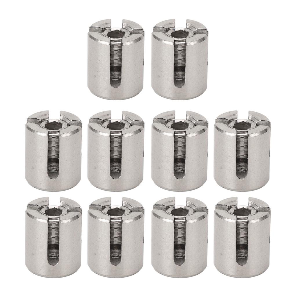 10Pcs Cross Cable Clamps 316 Stainless Steel Railing Wire Rope Clips Wall System Accessories 3mm