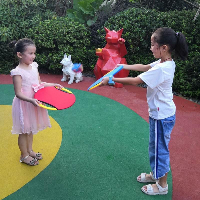 Elastic Disc Paddle Throwing Training Toy Children Adults Outdoor Interactive Collaborative Parent-Child Party Fun Play Game