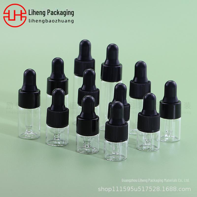 Clear Dropper Bottles: 1ml-5ml for Essential Oils, Cosmetics, and Samples