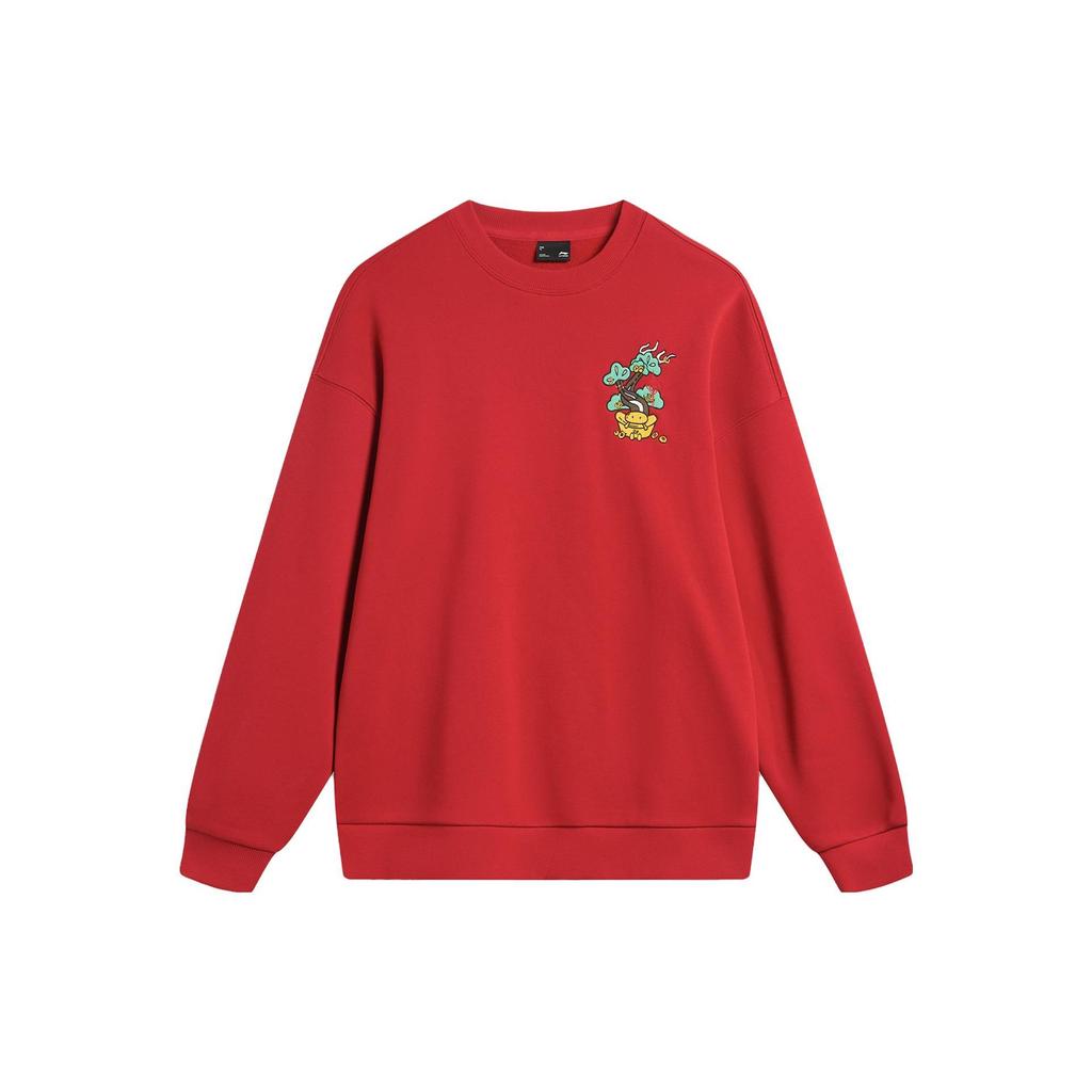 Li Ning CNY Sweatshirt Unisex Agate Red AWDU763-2